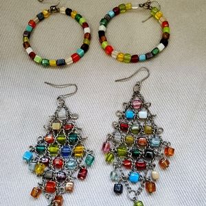 Multi color earrings bundle!